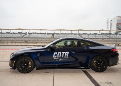 Side view of a race car