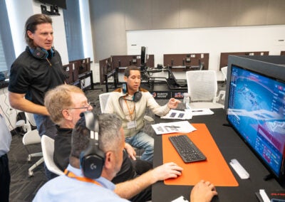 Participants working on a computer